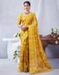 Yellow Printed Cotton Saree