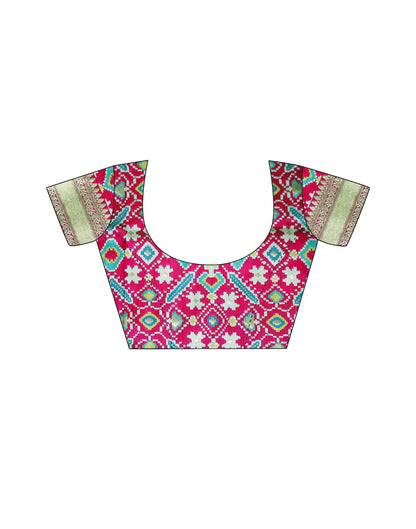 Orange Silk Woven Saree