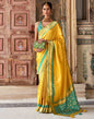 Yellow Silk Woven Saree