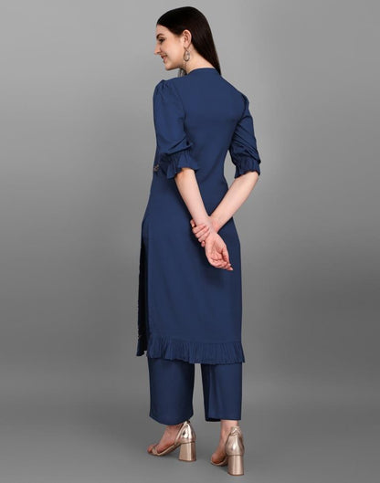 Navy Blue Printed Kurti | Sudathi