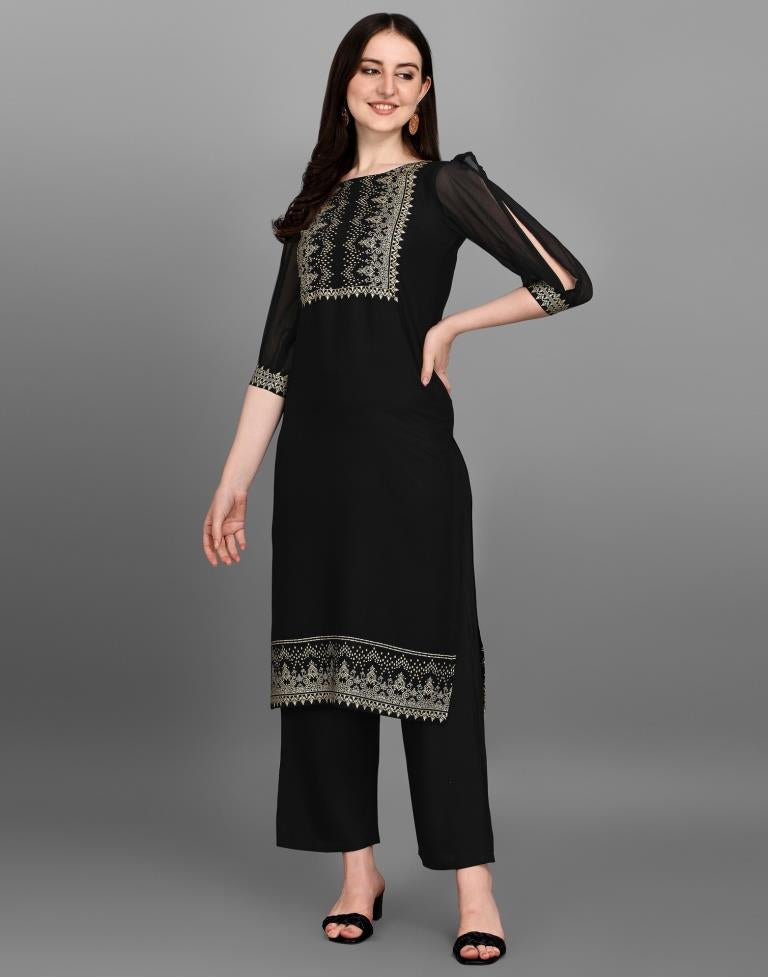 Black Printed Kurti | Sudathi