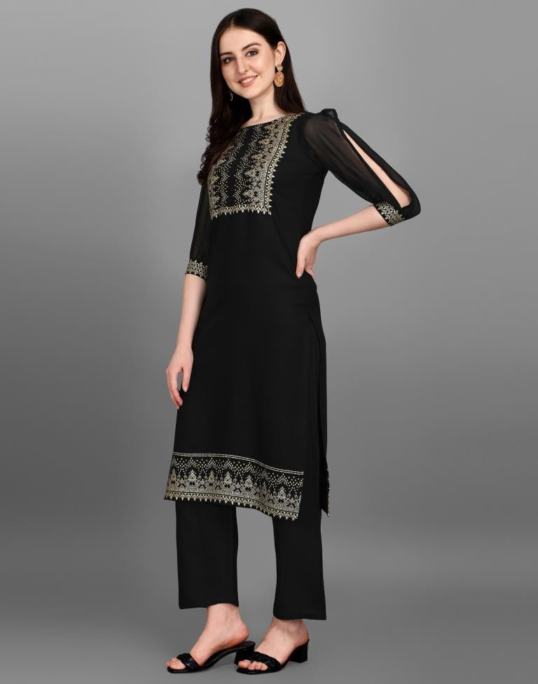 Black Printed Kurti | Sudathi