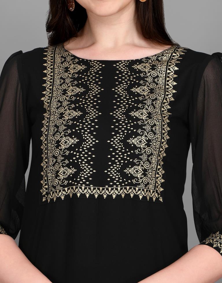 Black Printed Kurti | Sudathi