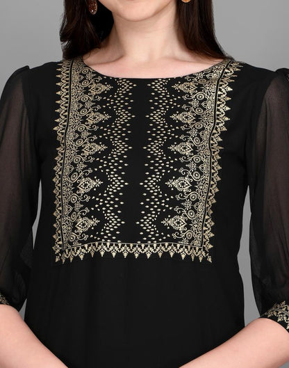 Black Printed Kurti | Sudathi
