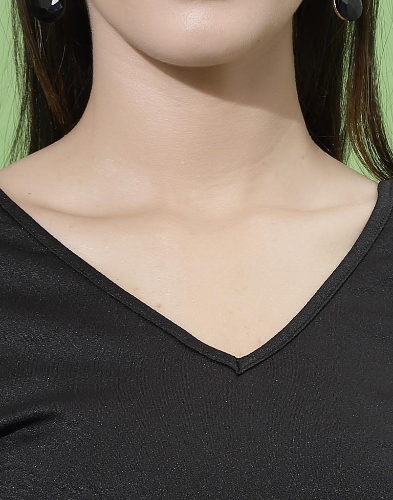 Black Puff Sleeve Top | Leemboodi