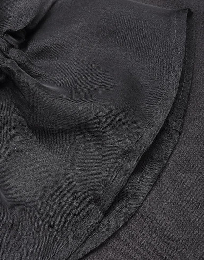 Black Puff Sleeve Top | Leemboodi