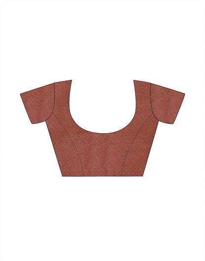 Orange Silk Printed Saree