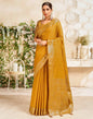 Yellow Silk Plain Saree