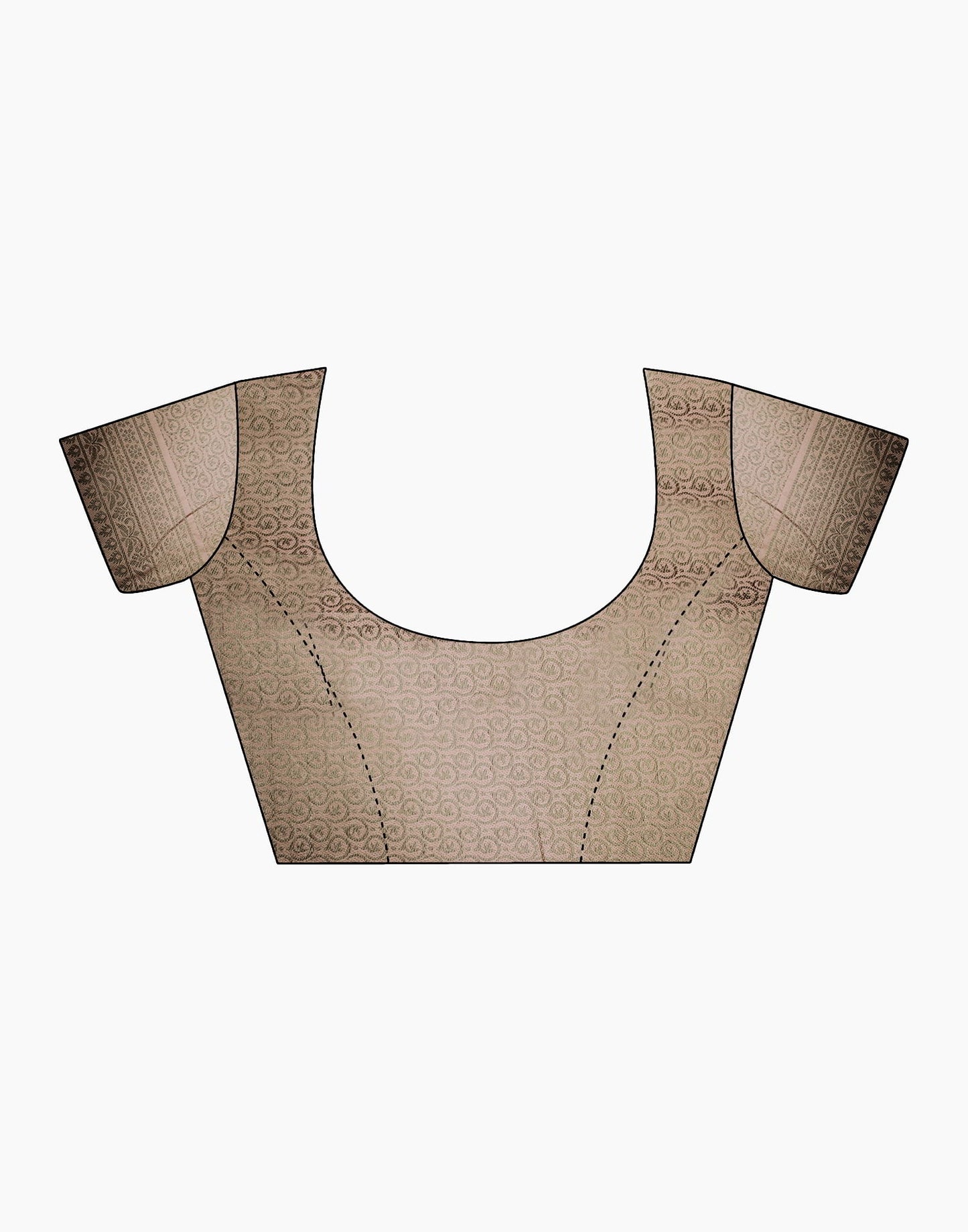 Cream Silk Printed Saree