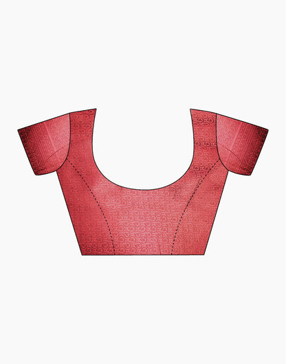 Orange Silk Printed Saree