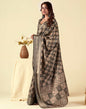Brown Silk Printed Saree
