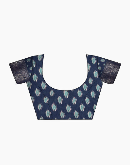 Blue Silk Printed Saree