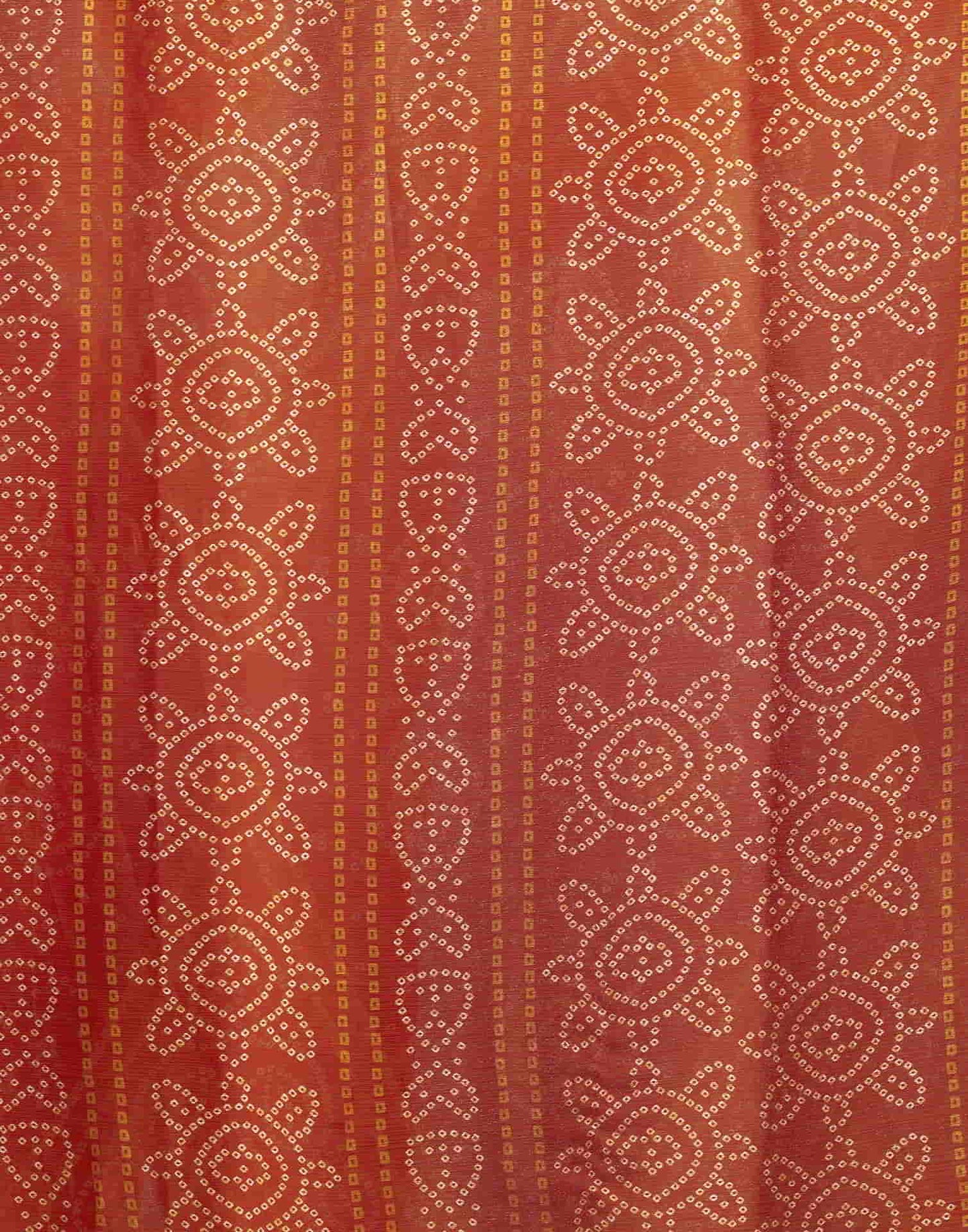Orange Bandhani Chiffon Saree