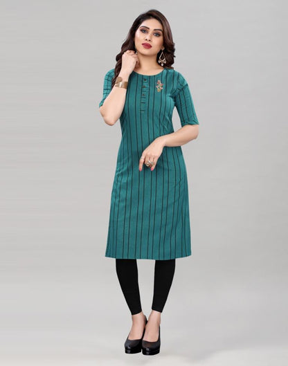 Rama Self Woven Cotton Kurti | Leemboodi