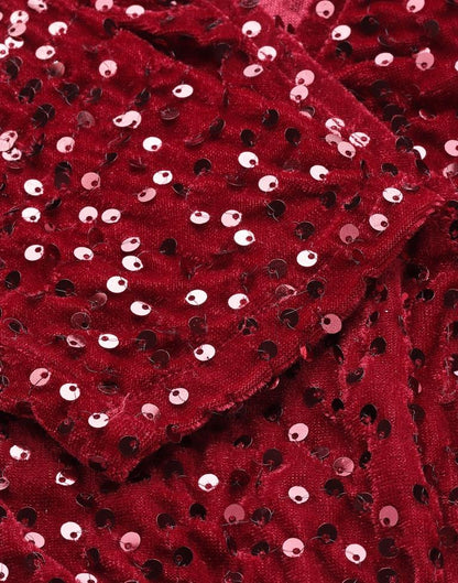 Red Partywear sequin Gown | Sudathi
