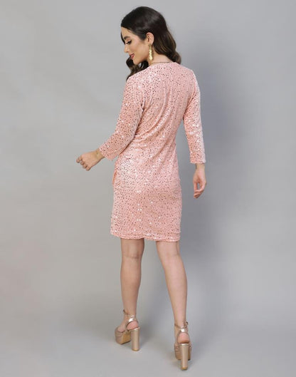 Peach Wrapd Bodycon | Leemboodi