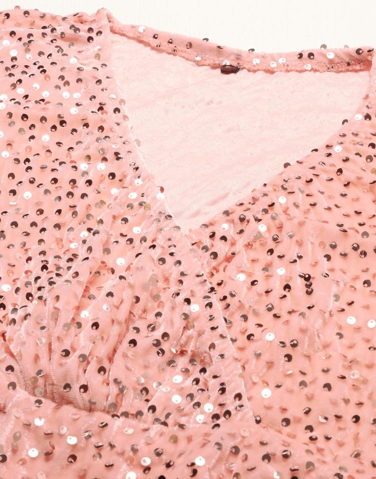 Peach Wrapd Bodycon | Leemboodi