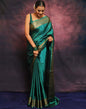 Green Banarasi Silk Woven Saree