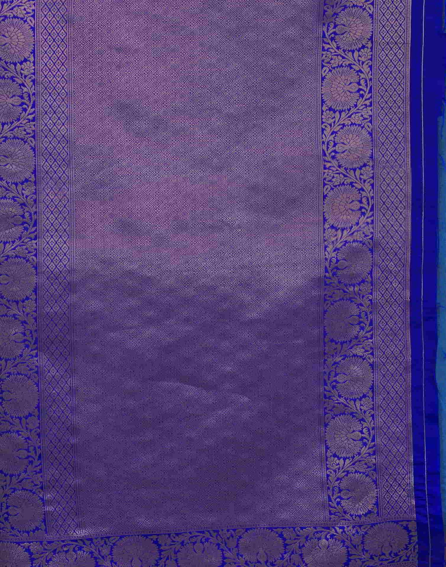 Blue Banarasi Silk Woven Saree