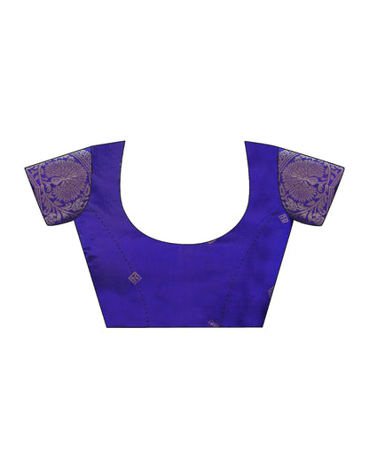 Blue Banarasi Silk Woven Saree