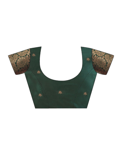 Dark Red Banarasi Silk Saree