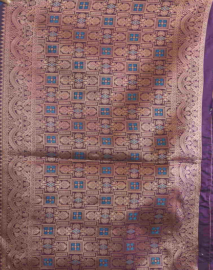 Purple Banarasi Silk Woven Saree