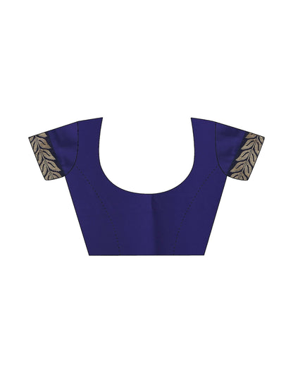 Blue Plain Georgette Saree