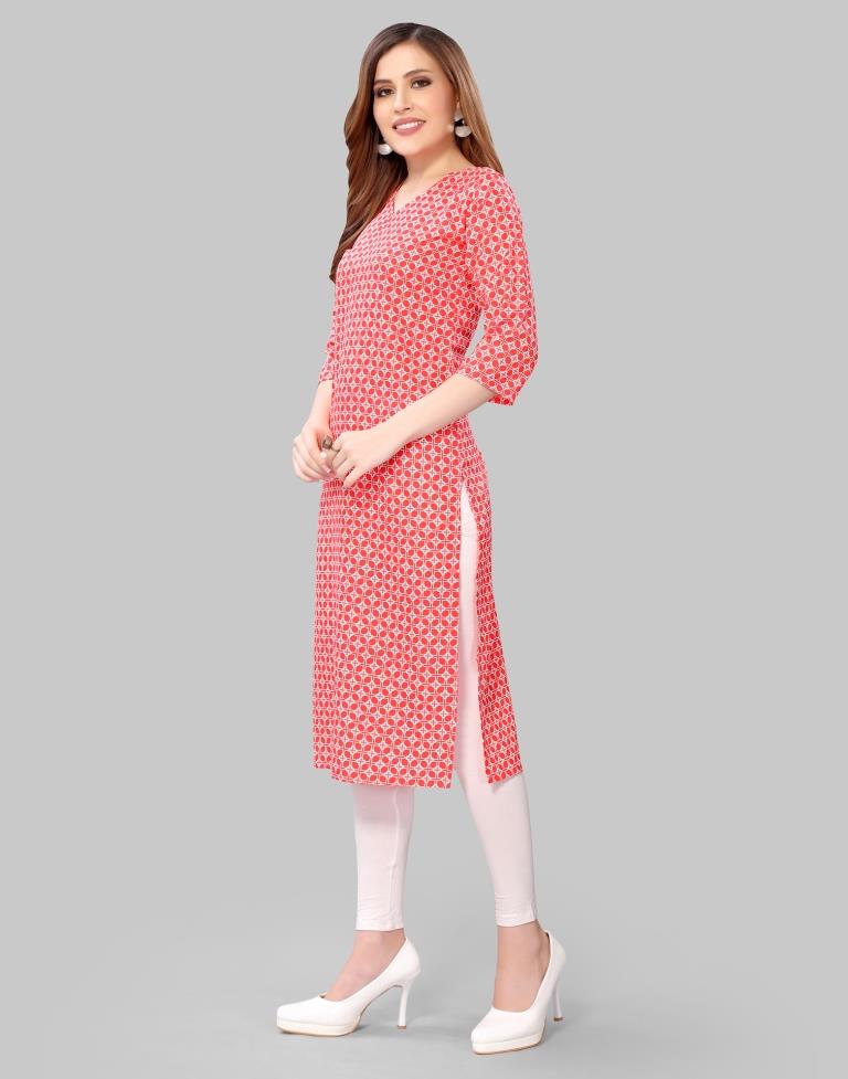 Pink Digital Printed Crepe Kurti | Sudathi