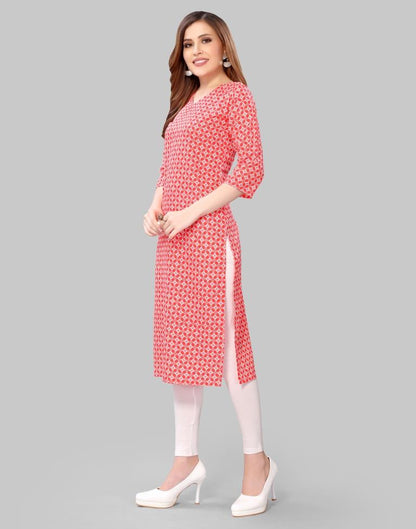 Pink Digital Printed Crepe Kurti | Sudathi