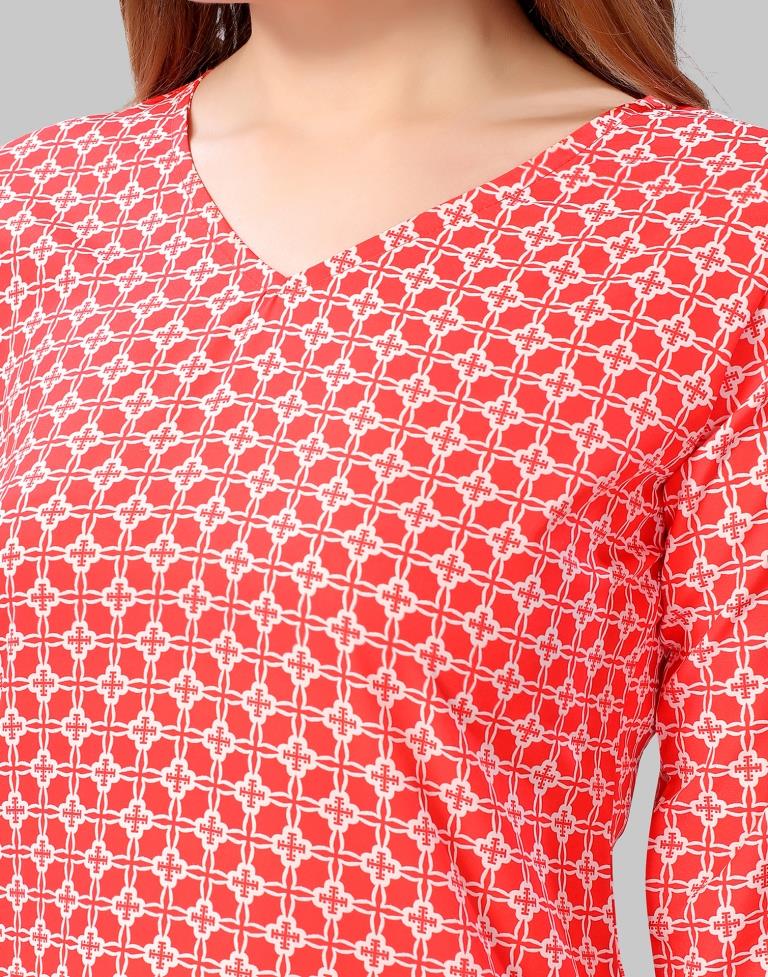 Pink Digital Printed Crepe Kurti | Sudathi