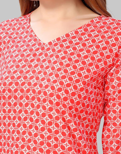 Pink Digital Printed Crepe Kurti | Sudathi