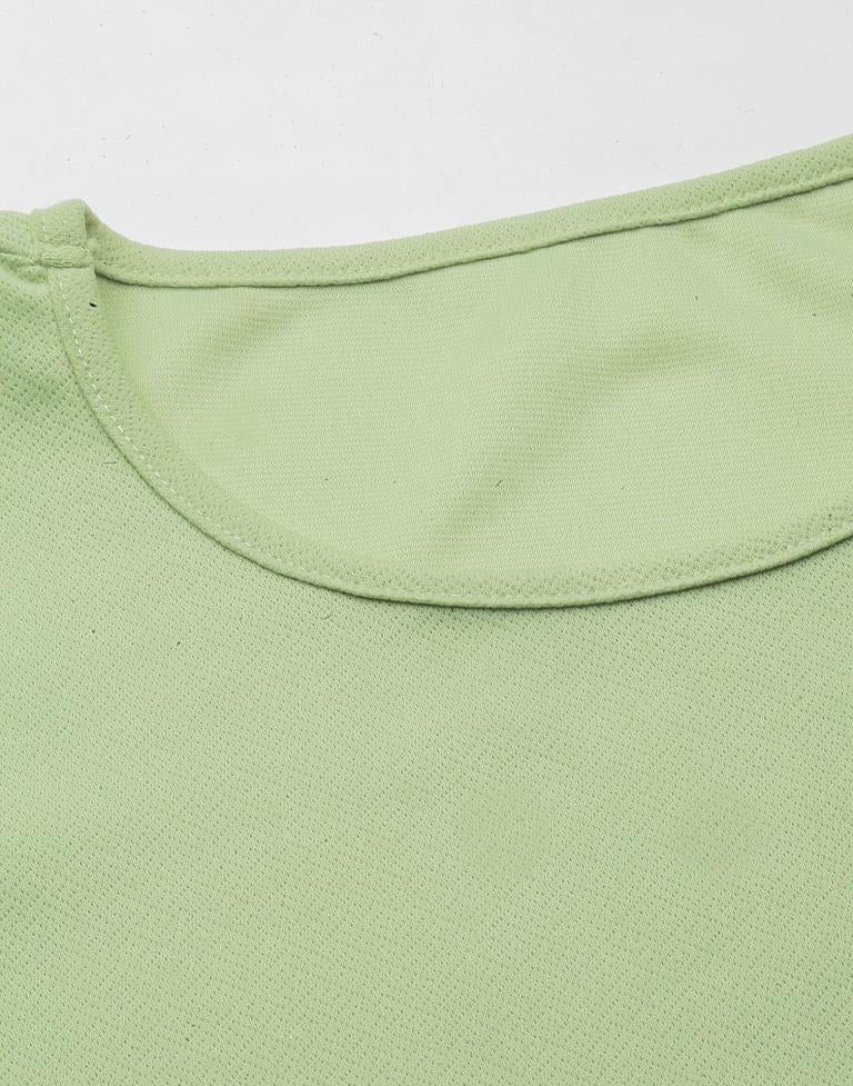 Light Green Puff Sleeve Bodycon | Leemboodi