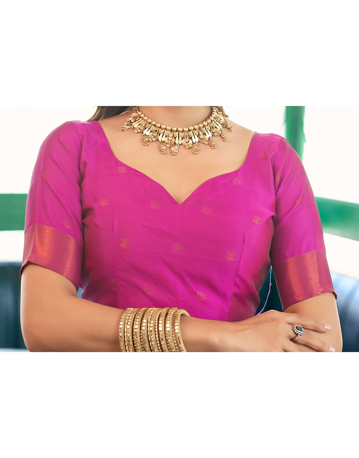 Blue Banarasi Silk Woven Saree