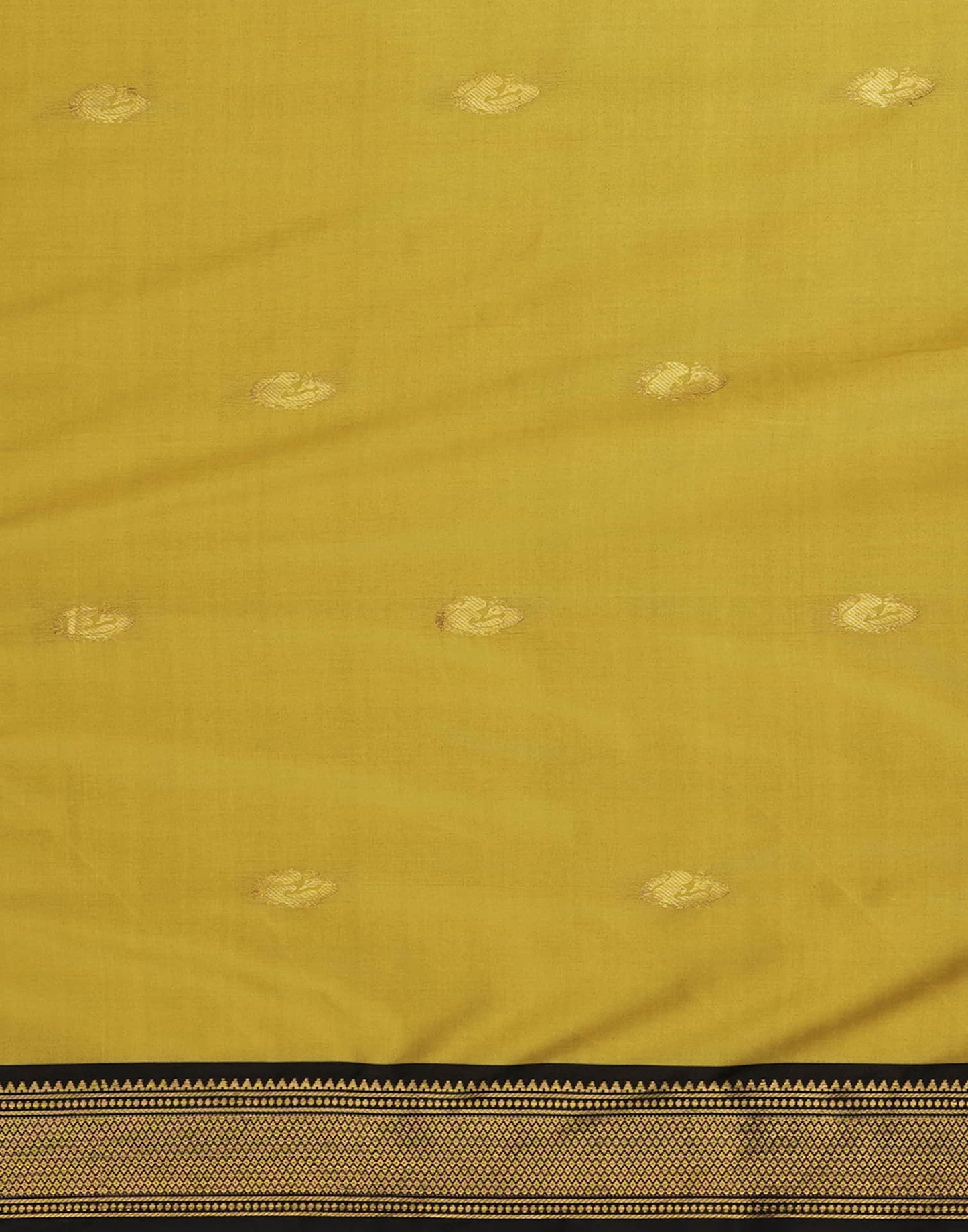 Yellow Kanjivaram Silk Woven Saree