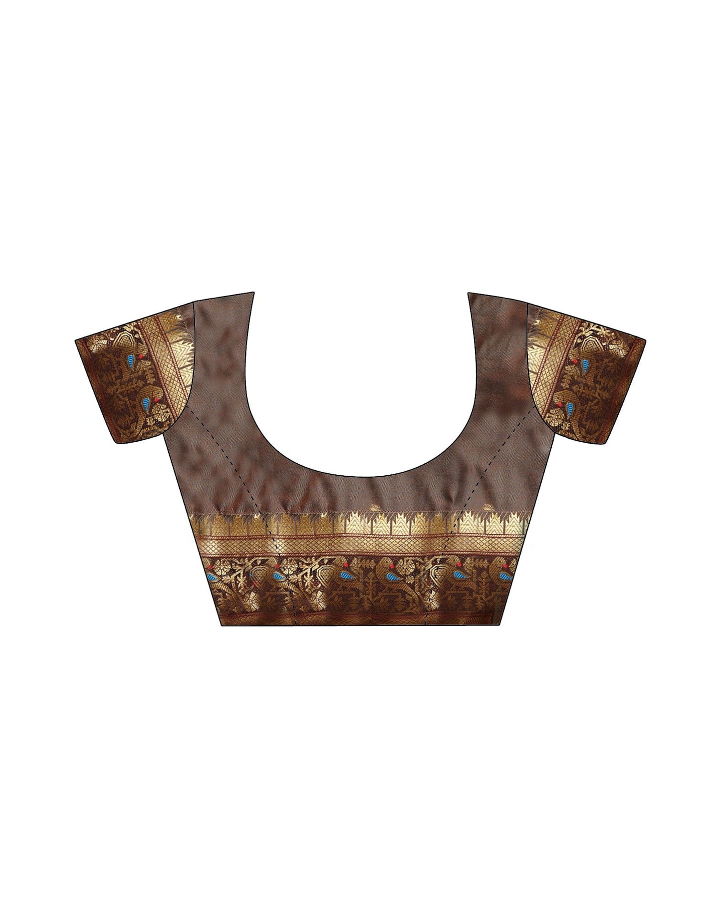 Peach Kanjivaram Silk Woven Saree