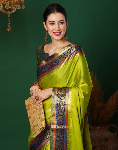 Green Kanjivaram Silk Woven Saree
