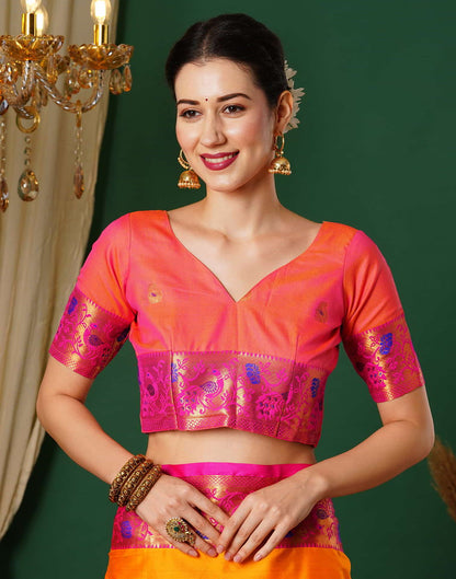 Blue Kanjivaram Silk Woven Saree