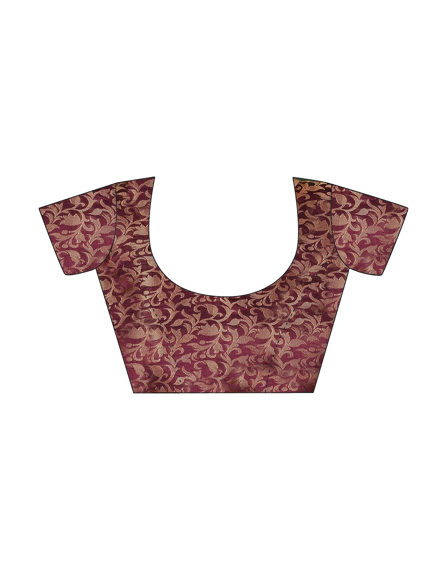 Brown Banarasi Silk Woven Saree