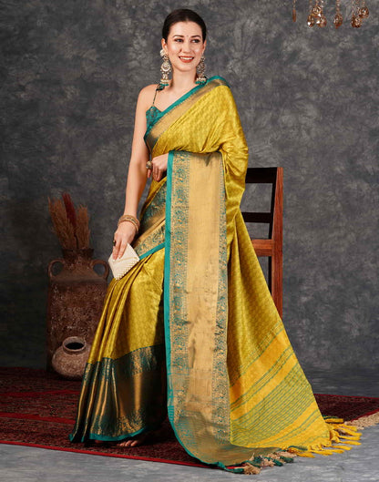 Green Banarasi Silk Woven Saree