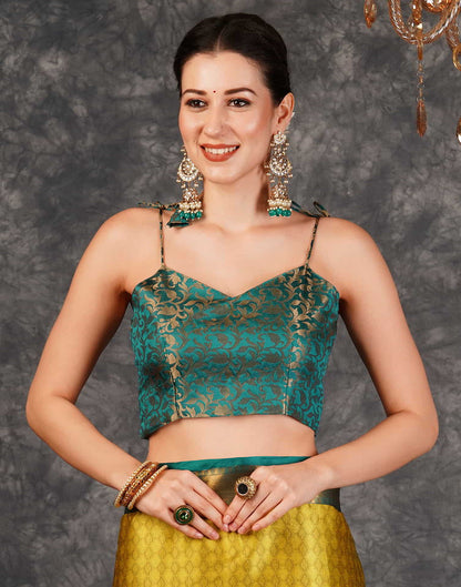 Green Banarasi Silk Woven Saree