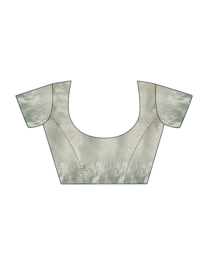 Blue Banarasi Silk Woven Saree