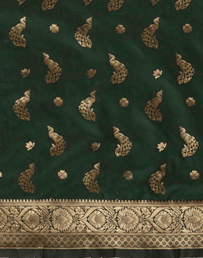 Green Banarasi Silk Woven Saree