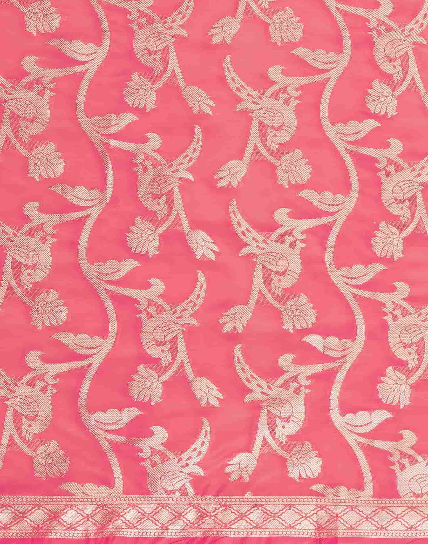 Pink Banarasi Silk Woven Saree