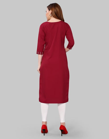 Maroon Printed Kurti | Leemboodi