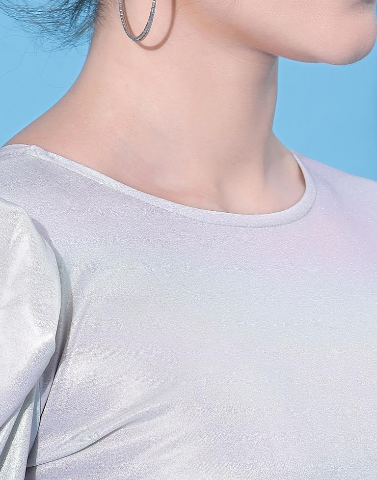 Silver Puff Sleeve Bodycon | Sudathi