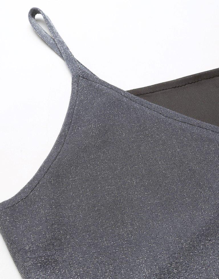 Grey Overlap Bodycon | Leemboodi