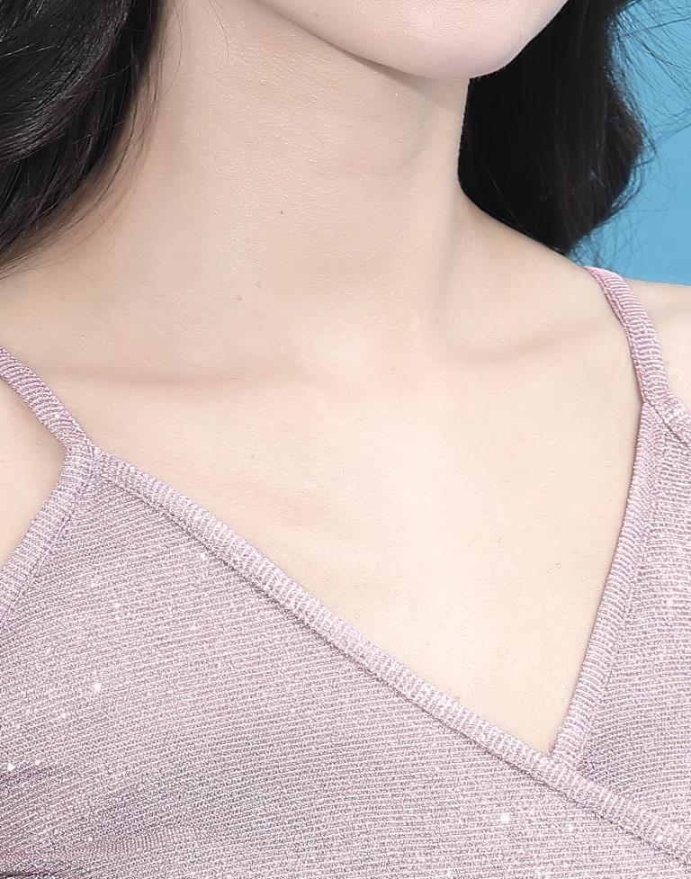 Light Pink Gliter Partywear dress | Leemboodi