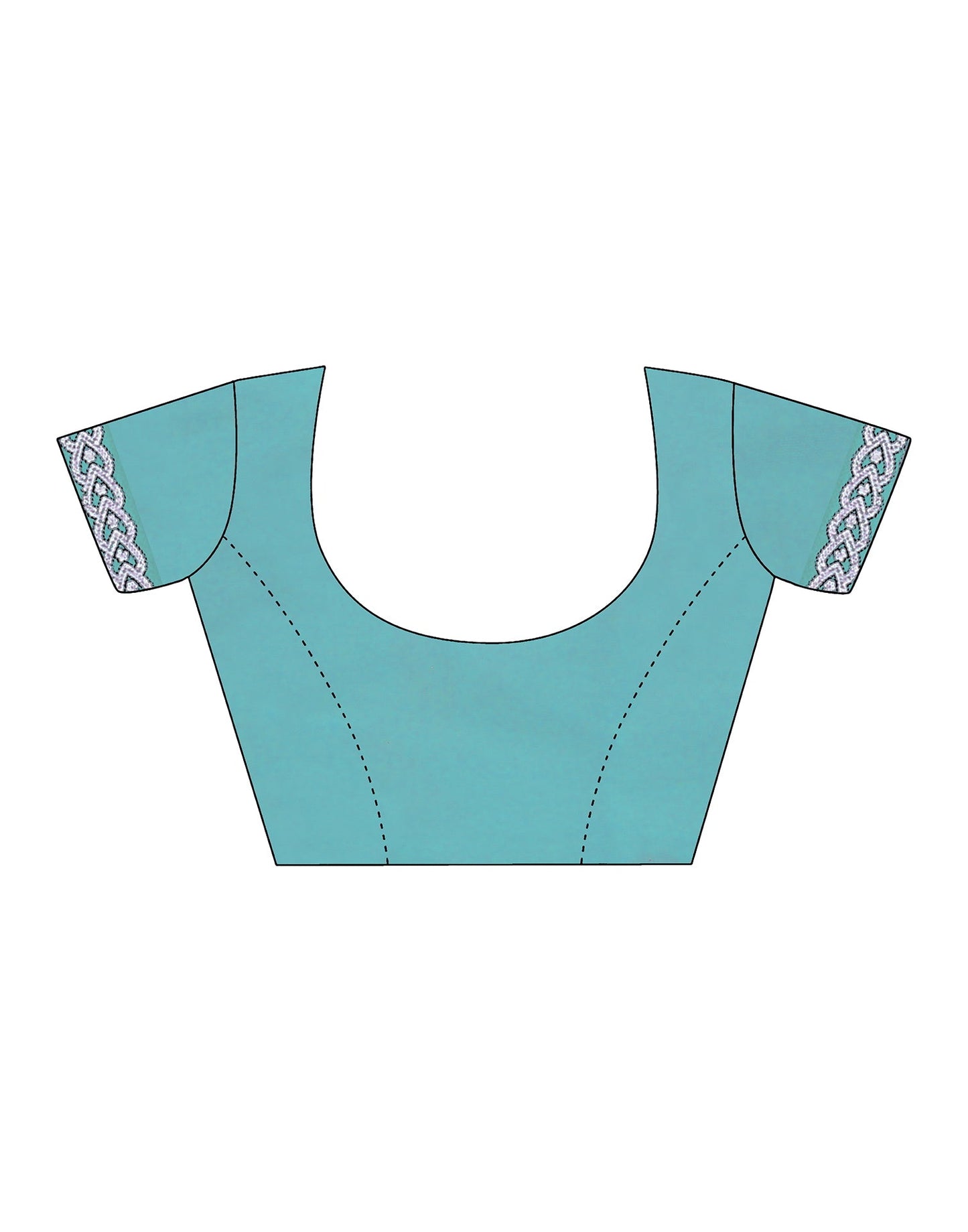 Turquoise Swarovski Georgette Stone Work Saree