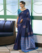 Blue Banarasi Silk Woven Saree