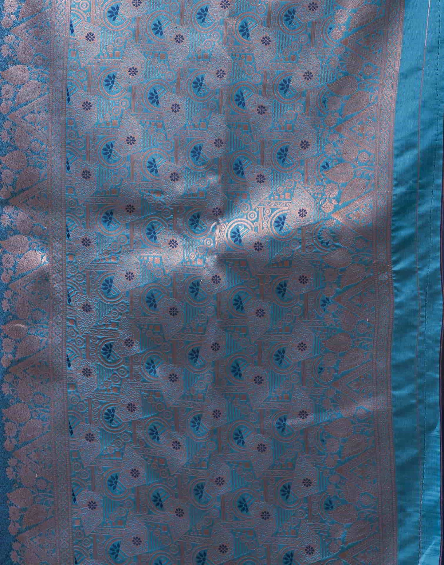 Blue Banarasi Silk Woven Saree